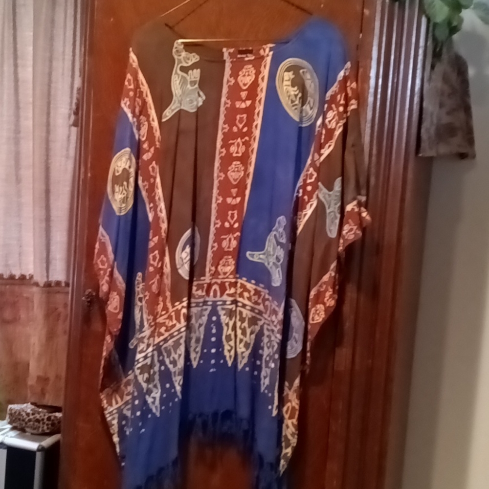 Mango tree cotton pancho